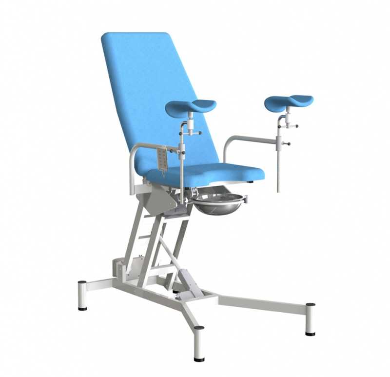 Кресло гинекологическое КГэ-«МСК» с регулированием высоты электроприводом, регулированием тазовой и спинной секций электроприводами (код МСК-415)