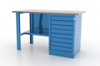 Верстак FERRUM 01.108L слесарный с тумбой 8 ящиков