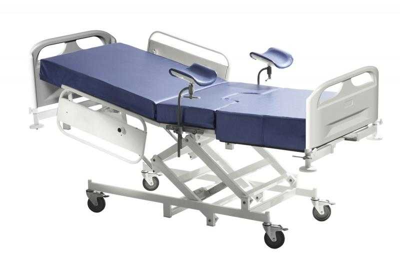 Кровать медицинская для родовспоможения КМРг137-МСК с регулировкой высоты гидроприводом (код МСК-137)