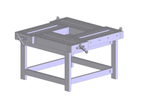 Верстак столярный ПЕТРОГРАДЪ, 1200*1200* 800мм, 4-х зонный, с 4-мя тисками