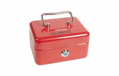 Красный, металлический ящик для денег IBOX Nr. IB-1-CB-15-11-8