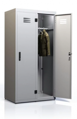Двухсекционный гардеробный металлический шкаф DION GARDI 2400