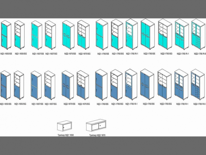 Медицинский шкаф МД 2 1780/SG